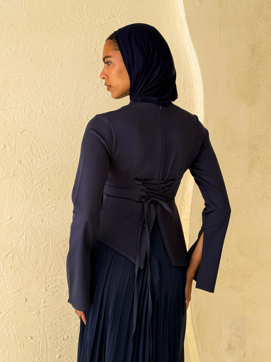 Dalida dress in Navy blue