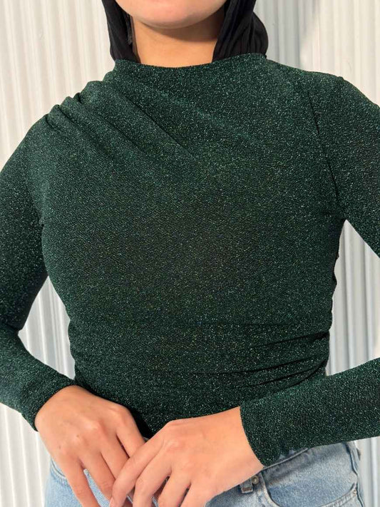 Evening dress in olive