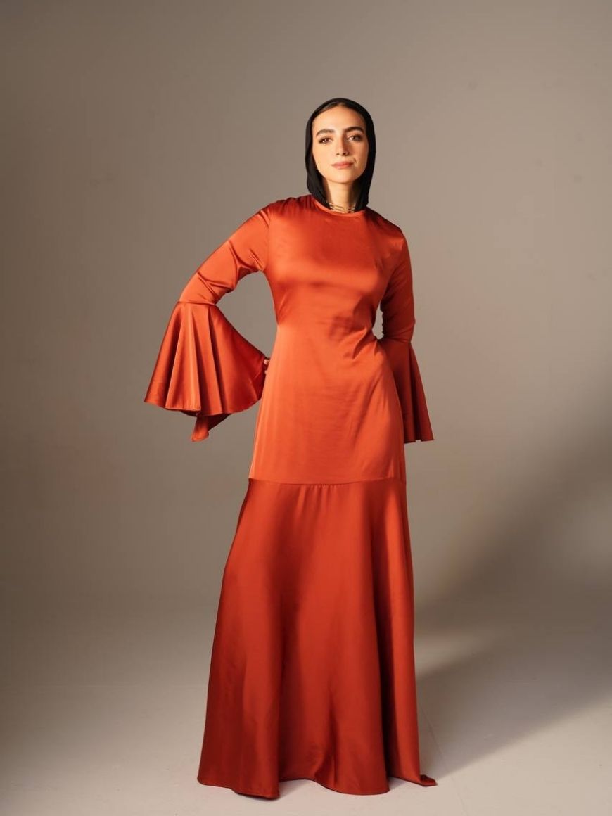 TWINKELS DRESS IN ORANGE