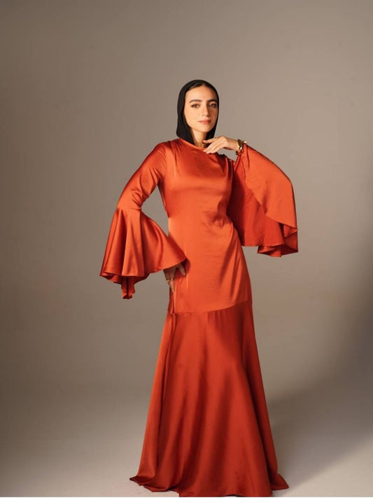TWINKELS DRESS IN ORANGE